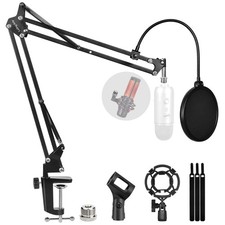 Blue Yeti Microphone Stand with Windscreen and Pop Filter