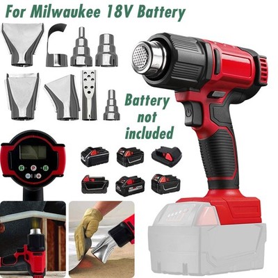 Handheld Heißluftpistole Für Milwaukee 18V Akku Elektrische Hitzepistole+8 Düsen