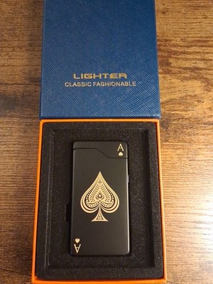 !!! Rechargeable Electric Lighter - Dual Arc, Windproof, Ace Of Spades Design!!!