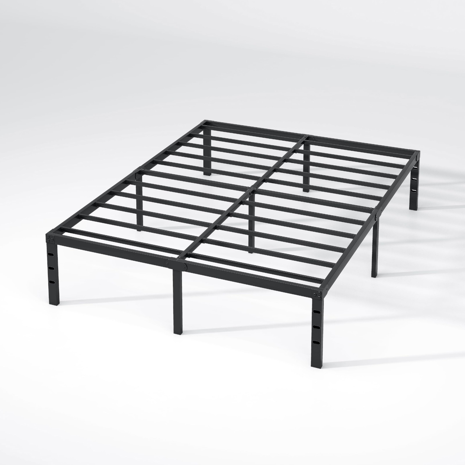 Black Full Size Metal Platform Bed Frame Under Bed Storage Easy Assembly