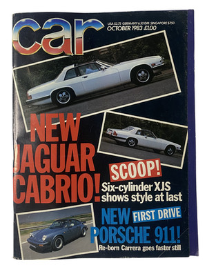 Car Magazine October 1983 Jaguar XJS Cabrio Scoop First Drive Porsche 911