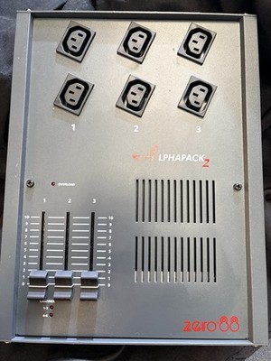 Zero 88 3 Kanal Dimmer Pack DMX Alpha Pack Neu IEC Brandneu Bühnenlicht