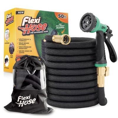 Plus Expandable Garden Hose with 8 Function Nozzle, 50FT - Lightweight Retrac...