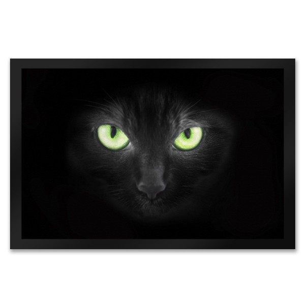 Katze Mit GrüNen Augen FußMatte XXL FußMatte Fussmatte FußAbtreter TüRmatte-image