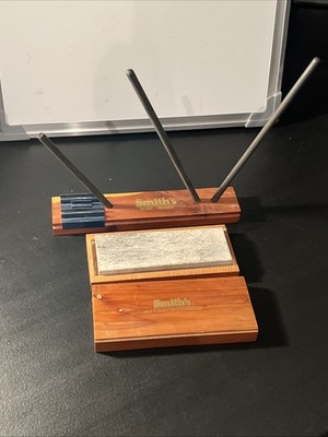 Smiths Sure Sharp Sharpening Sticks Ceramic Rods & Smith's Whetstone