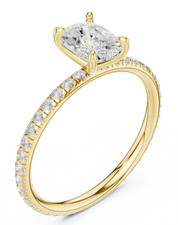 Zertifizierter 1,4 kt Ct Cushion Lab Grown Diamond Everyday Elegance Ring...