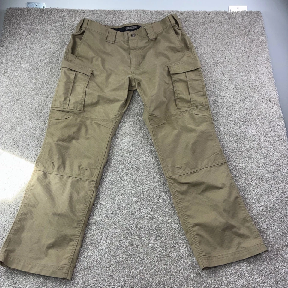 BLACKHAWK Extreme Pursuit Tactical Cargo Pants Khaki Mens 38x32 Ripstop Stretch - Image 2 of 4