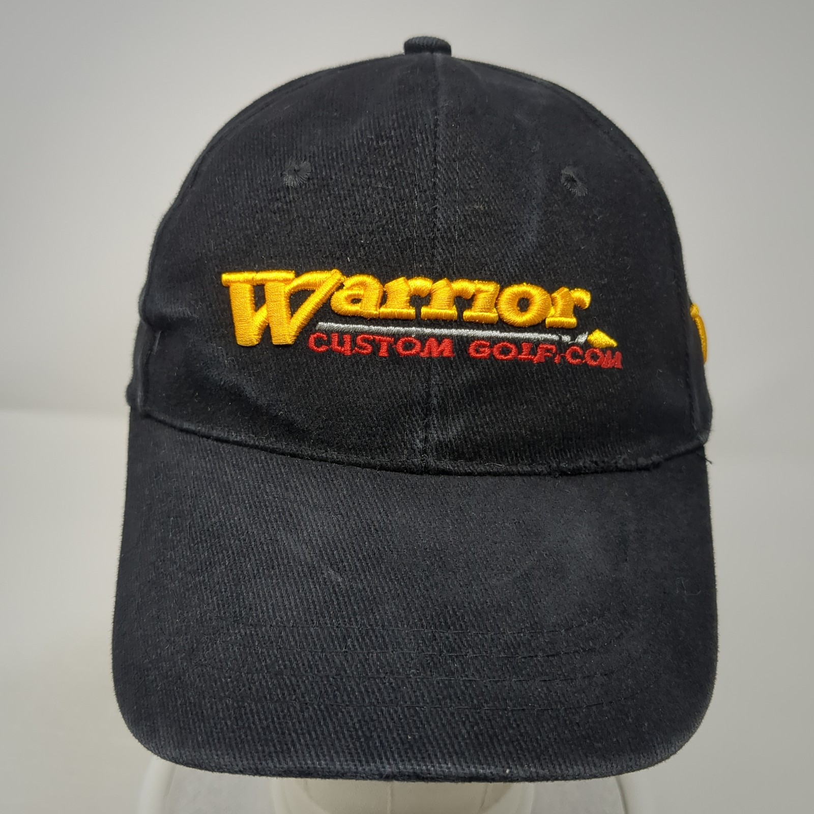 Warrior Custom Golf Strapback Baseball Cap Black … - image 2