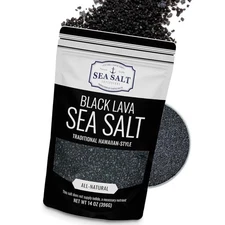 Black Salt Hawaiian-Style Black Lava Sea Salt Black Sea Salt with Activated 14oz