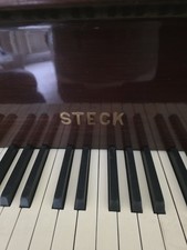 STECK Baby Grand Piano 88 Keys 2 Pedals Brown Wood Finish