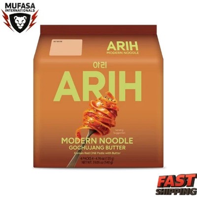 ARIH Modern Western-Korean Fusion Soup-Less Noodles, Gochujang Butter, 4 Pack