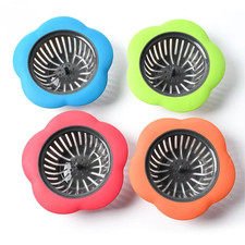 Silicone Flower Sink Drain Strainer Hair Catcher Mesh Filter