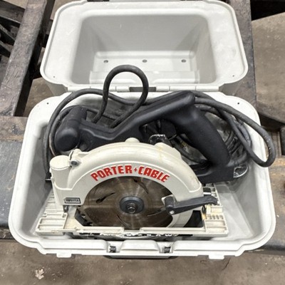 PORTER-CABLE 743 7 1/4'' Circular Saw 120V Corded Electric w/ Case Used