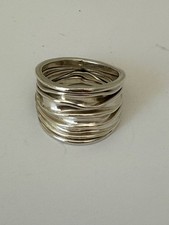 Very Unique Mexican Sterling Silver Ring Size 7.5