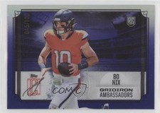 2024 Topps Signature Class Gridiron Ambassadors Purple 45/100 Bo Nix #GA-4 1co7