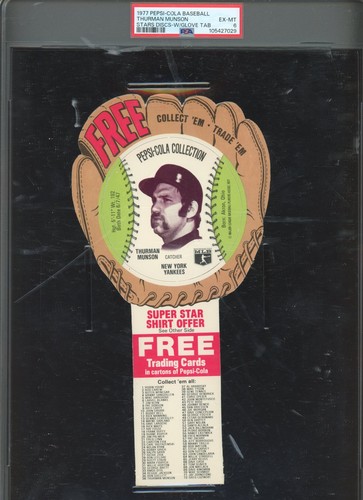 Thurman Munson 1977 Pepsi Cola Baseball Stars Discs card