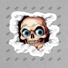 Cool Skeleton Skull Vinyl Sticker Decal Unique Wall Art, Laptop, Car 889581