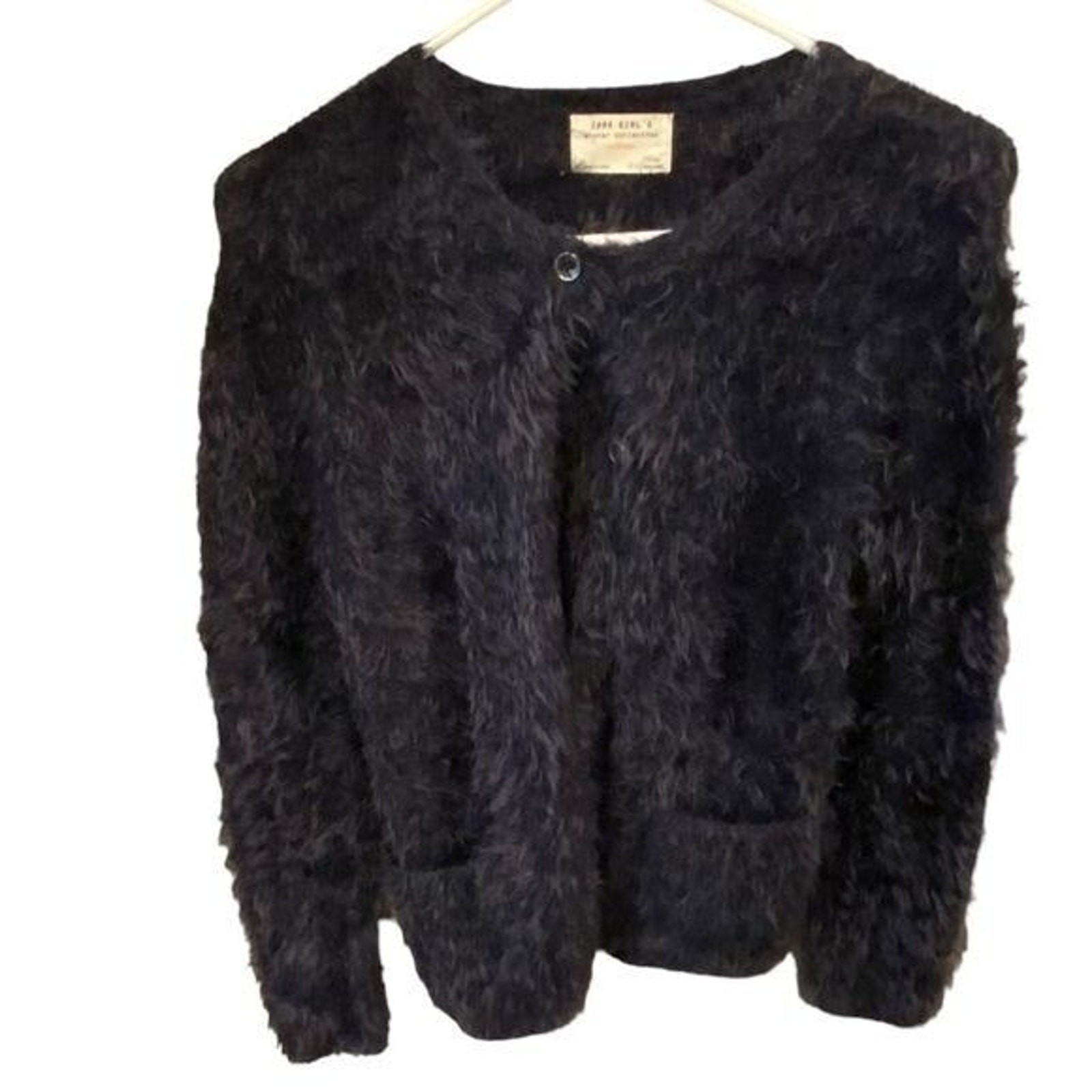 Zara Girls Winter Collection Deep Purple Fuzzy Cardigan Size 11-12 thumbnail 11