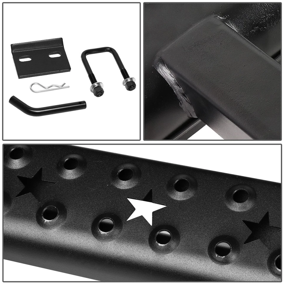 Fit 2" Receiver Truck Bed Heavy Duty Aluminum 3.75"OD Oval Towing Hitch Step Bar - Image 4 of 4