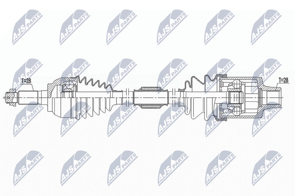 NTY NPW-MZ-064 Drive Shaft for MAZDA