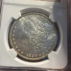 1886 Morgan Silver Dollar $1 NGC MS63-Gold Rim Toning-90% Silver Very Flashy