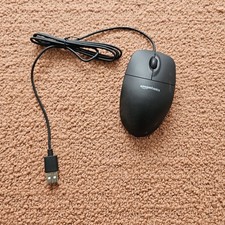 Amazon Basics 3-Button Wired USB Computer Mouse Scrolling Standard Black X5