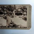 WW1 Military Stereoview C1916 Real Photo Turkey Gallipoli Natural Cover Dugout