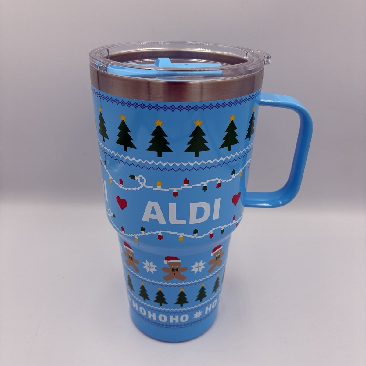ALDI Gear Christmas Stainless Steel Tumbler Travel Mug 28 Oz 2024