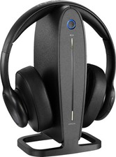 Insignia- RF Wireless Over-the-Ear Headphones - Black