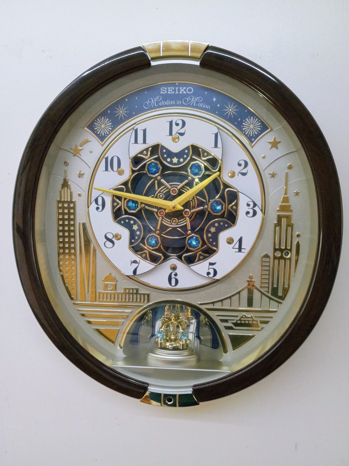 Seiko Swarovski Melody in Motion Wall Clock (QXM382BRH)