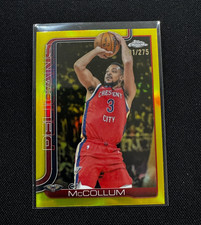 2025-26 Topps Chrome - CJ McCOLLUM Yellow Refractor 191/275 New Orleans Pelicans