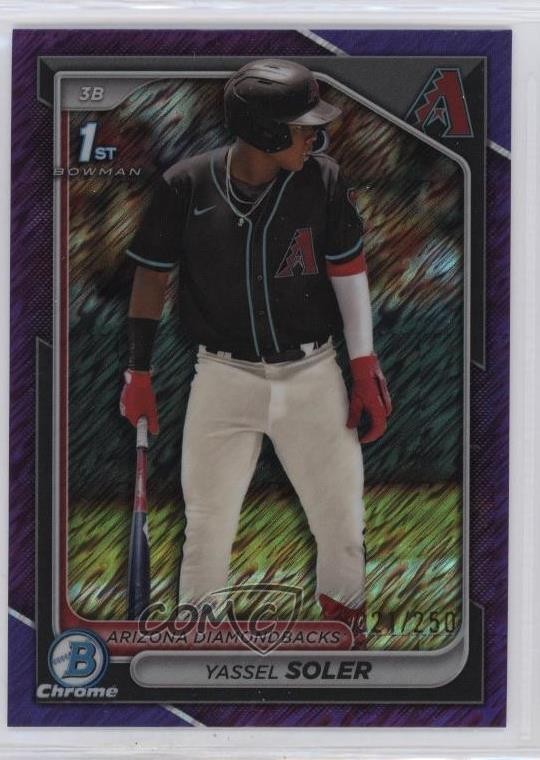 2024 Bowman Chrome Prospects Purple Shimmer Refractor /250 Yassel Soler #BCP-174