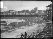 Chicago Cubs Baseball Players Warming Up On The Field Before A Ga - Old Photo