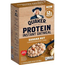 Quaker, Protein Instant Oatmeal, Banana Nut, 12.9 Oz, 6 Count - FREE SHIPPING