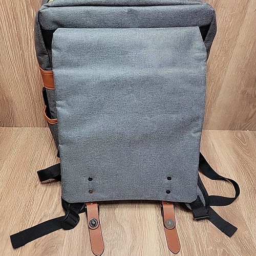 College Schulrucksack Computertasche USB Ladeanschluss passend für 15,6′′ Laptop grau - Bild 13 von 18