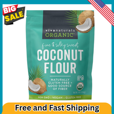 Viva Naturals Organic Coconut Flour (4 lbs) - Gluten Free Flour Substitute !!!!!