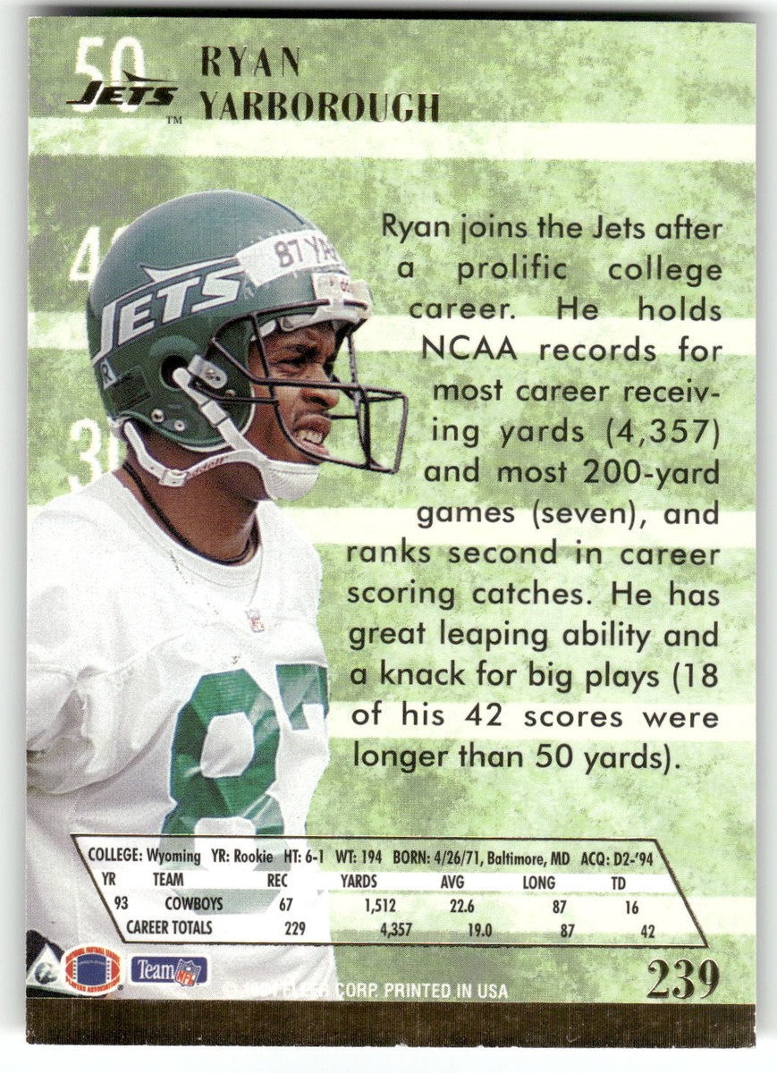 Ryan Yarborough 1994 Ultra RC Football Excellent | eBay