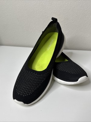 Vionic Vortex Kallie Black Knit Slip-On Walking Shoe Sneaker Comfort Women's 8.5