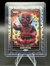 2025 Topps Chrome Marvel Babypool Brown Paw Print Parallel /75 Deadpool