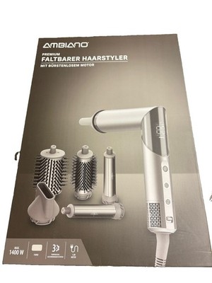 AMBIANO 5 in 1 Hairstyler Haarstyler 1500 W mit Lockenaufsätzen Bürstenset