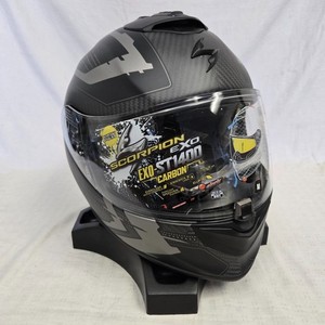 scorpion exo 1000 helmet closeout EXO-R1 Full-Face Carbon Lightweight & ECE 22.05 Certified BOOST BOX PERFORMANCE tuned shell sculpture helps reduce aerodynamic drag Scorpion EXO R1 Air Helmet