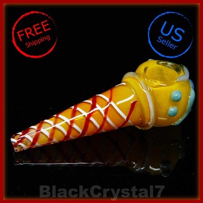 6 inch Handmade Realistic Mango Slush Ice Cream Tobacco Smoking Bowl Pipes