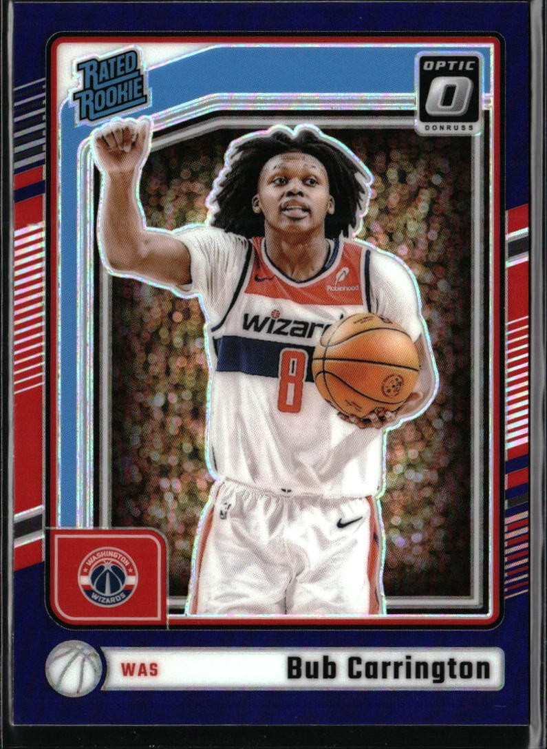 2024-25 Donruss Optic #273 Bub Carrington Purple Rookie Washington Wizards