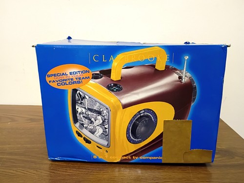 Claybrooke 5 in 1 Compact Companion TV Radio Flashlight Compass Red & Yellow