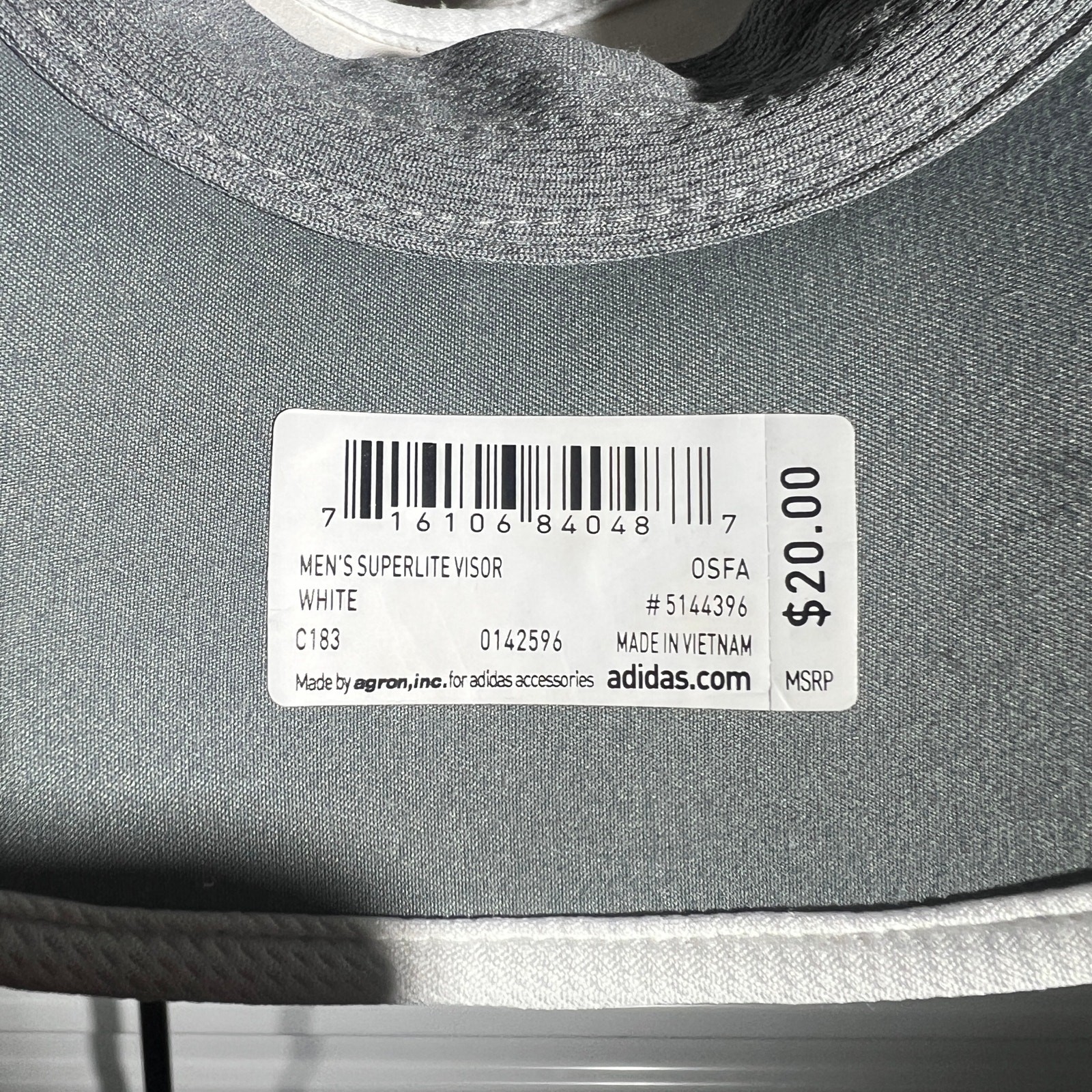 Adidas White Performance Visor - image 4