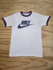 Nike Vintage T Shirt Mens M 70s Purple Ringer...