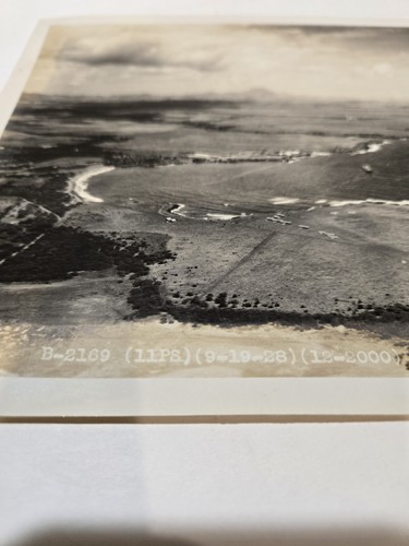 1928 Hawaii Aerial Photo - Landing Field Hana Pono Kauai T.H. ~7x9.5" Vintage - Picture 5 of 9