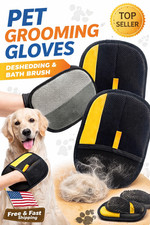 2PC Electrostatic Pet Hair Removal Gloves Brush Double-sided Pet Grooming Glove