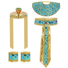 SUMERSHA 5pcs Egyptian Costume Accessories Women's Egyptian Snake Beaded