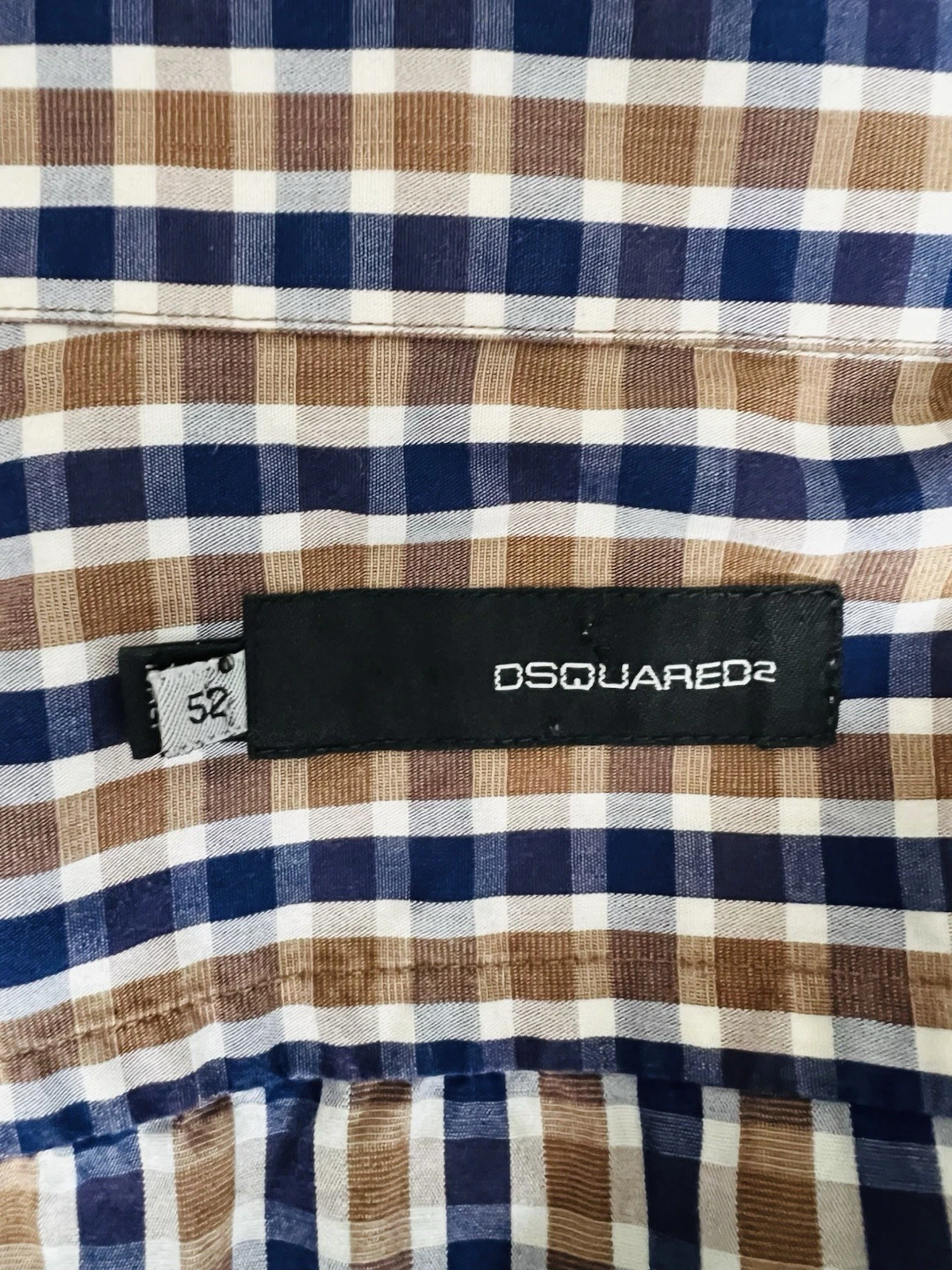 Camicia casual uomo manica lunga Dsquared2 I Have A Dream taglia L 42 colletto 16"
